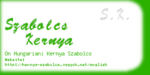 szabolcs kernya business card